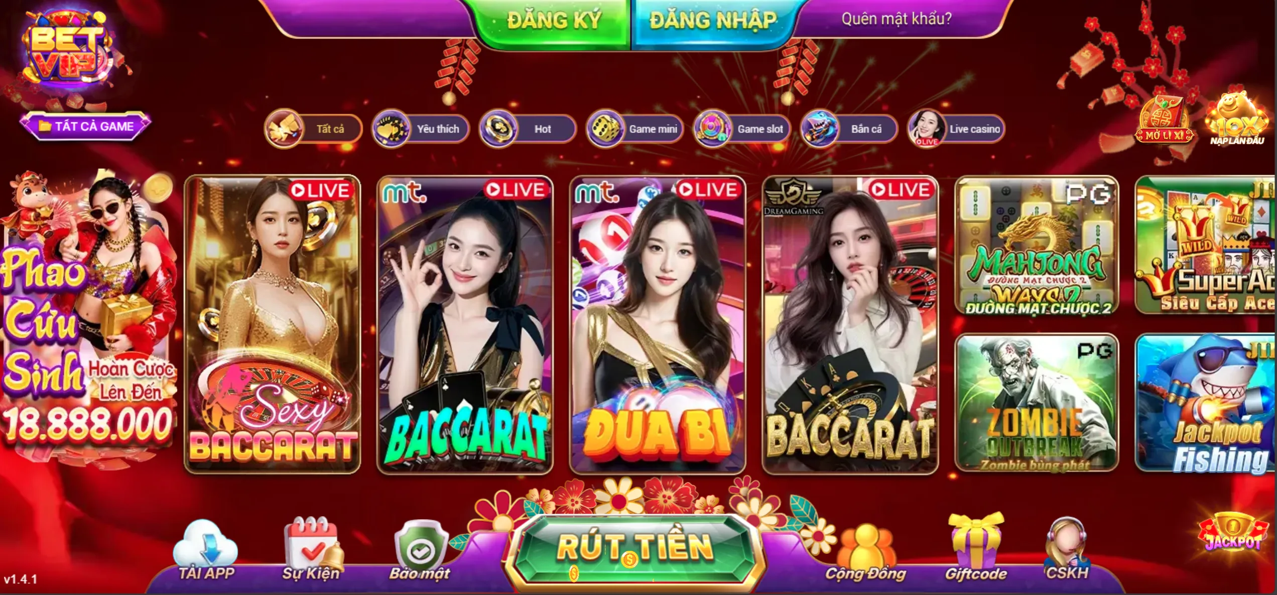 Game Live Casino tại Betvip năm 2026