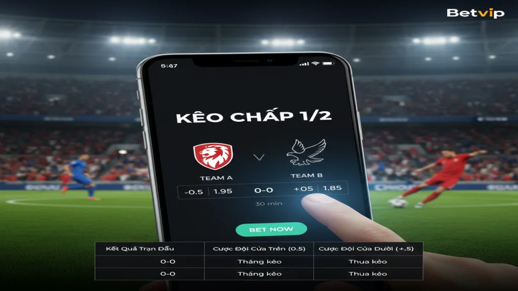 Mẹo kèo chấp 1/2